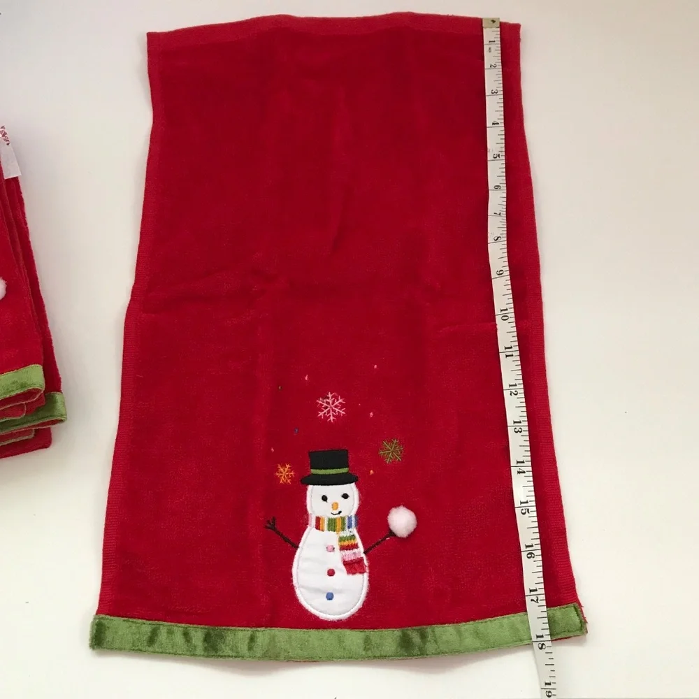 Snowman Embroidered Towels Set of 3